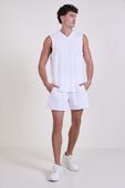 Mesh-Panelled Tennis Sleeveless Shirt